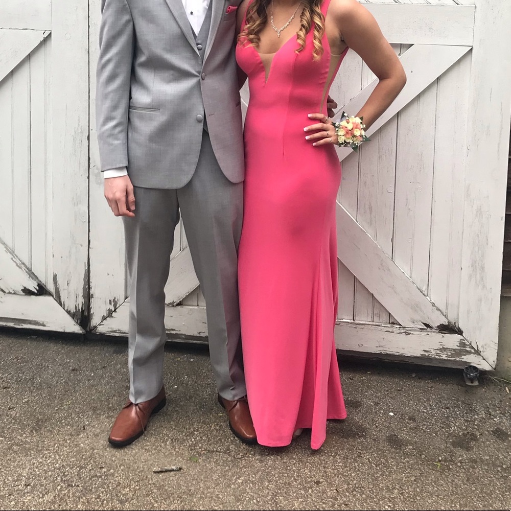 Coral Sherri Hill Prom Dress